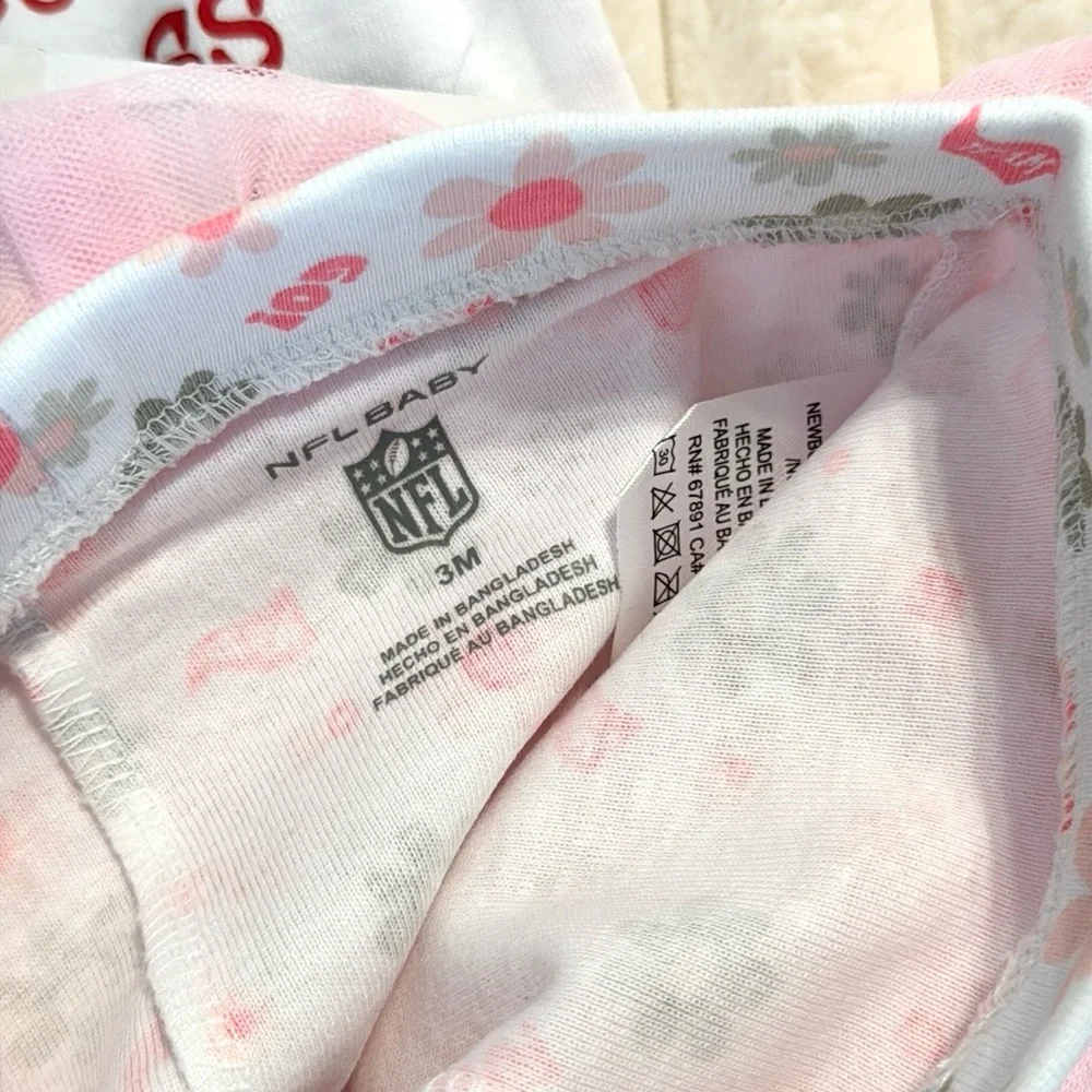 NFL Kansas City Chiefs KC Cutest Princess Onesie Floral Tutu Pants Matching Set